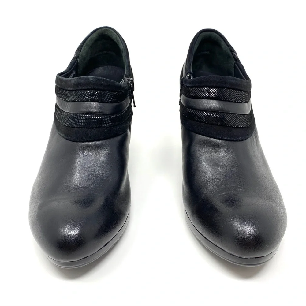 Ziera Zambra black suede sparkle booties